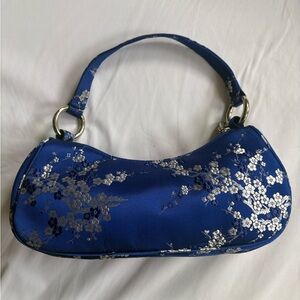 Y2K going out bag - Elegant Blue Floral Women's Bag